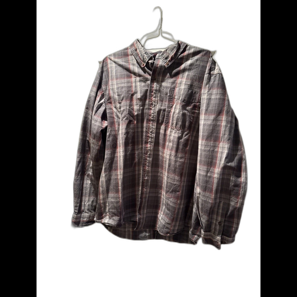 Carhartt Shirt Mens 2XL Plaid Brown Long Sleeve Relaxed‎ Fit